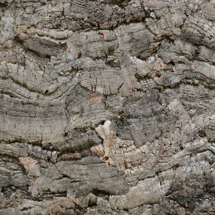 Fundal din pluta naturala BioTerr, gri, 30x30cm, pentru terrarium