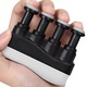 Intaritor pentru degete, AllizBan, exercitiu si reabilitare, ABS/Silicon, Alb/Negru