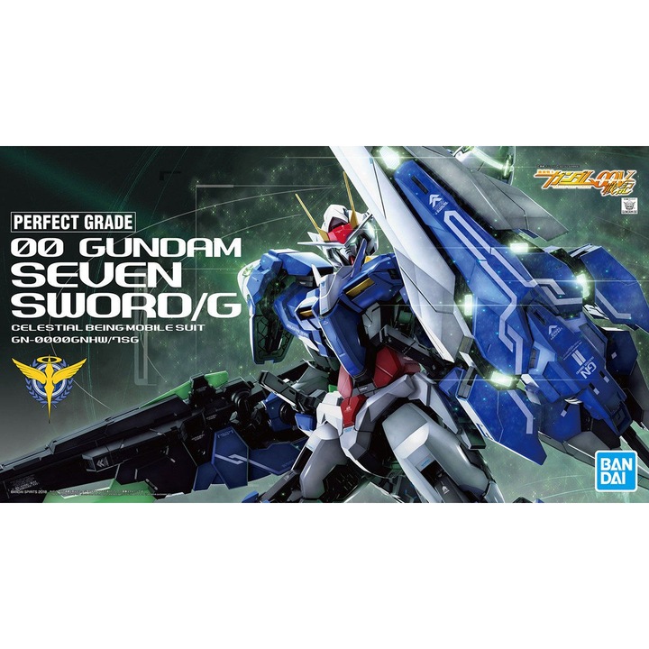 Figurina Bandai 1/60 PG 00 Gundam Seven Sword/G, multicolor