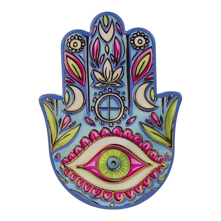 Kéz alakú kerámia pohártartó. 11x15 cm M2