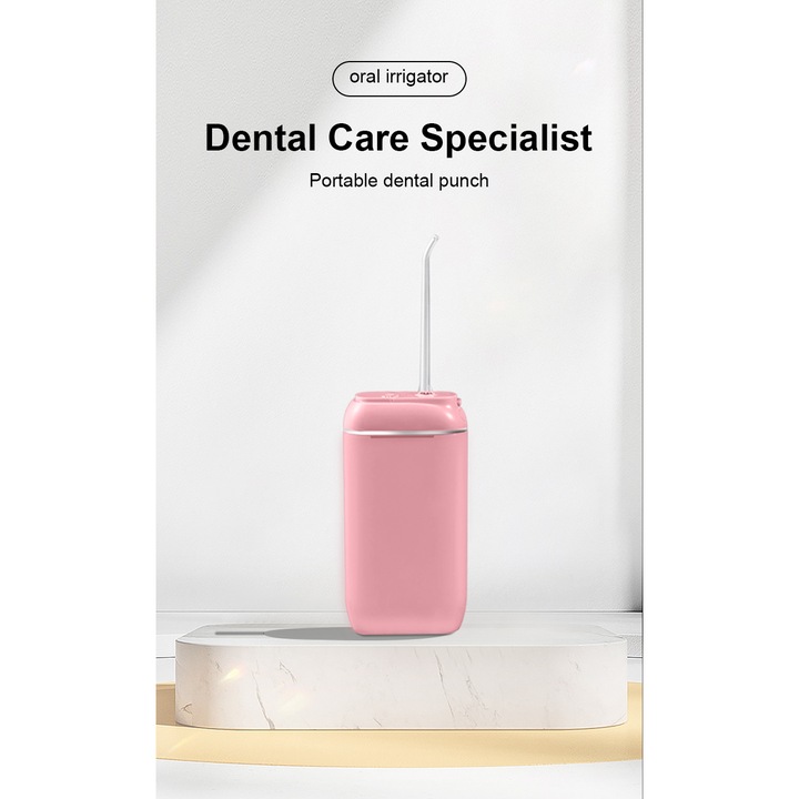 Oxylux elektromos szájzuhany, 4 nyomásfokozat, 5 fej, hordozható, 1100mAh, 350g