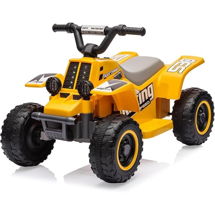 ATV electric pentru copii Kinderauto BBH-029 35W 6V, telecomanda, culoare galbena