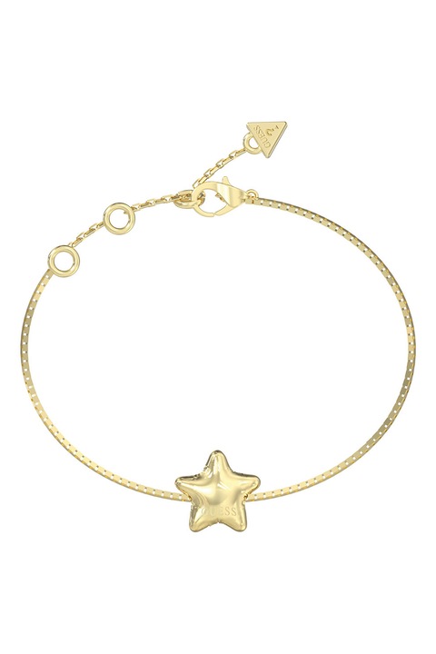 GUESS, Bratara cu logo stea, Auriu
