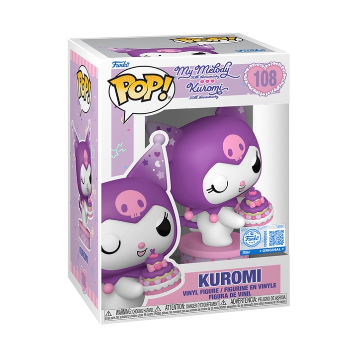 Figurina de colectie Funko POP! Sanrio − Kuromi with Cake #108