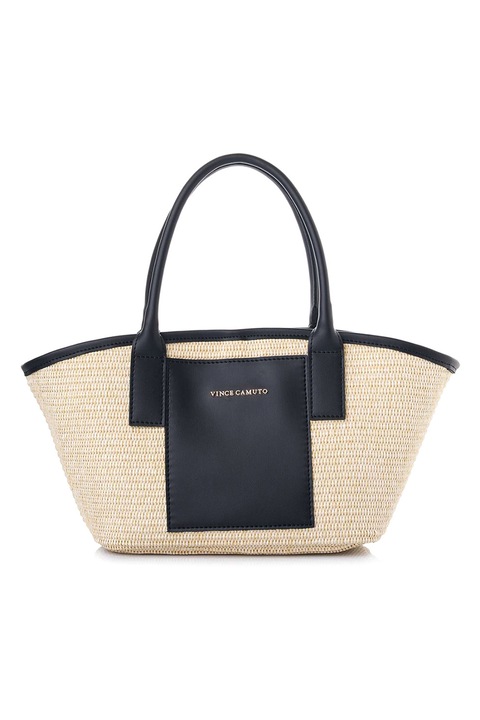 Vince Camuto, Műbőr válltáska, Fekete, Krémszín