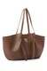 Vince Camuto, Geanta shopper din piele ecologica cu detaliu logo, Caramel