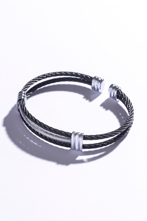 Marc Malone, Több soros rozsdamentes acél karkötő, Ezüstszín