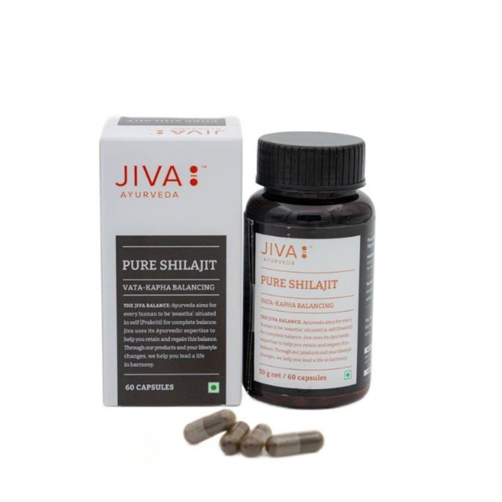 Capsule Shilajit Jiva, 60 buc, 450mg, vegan