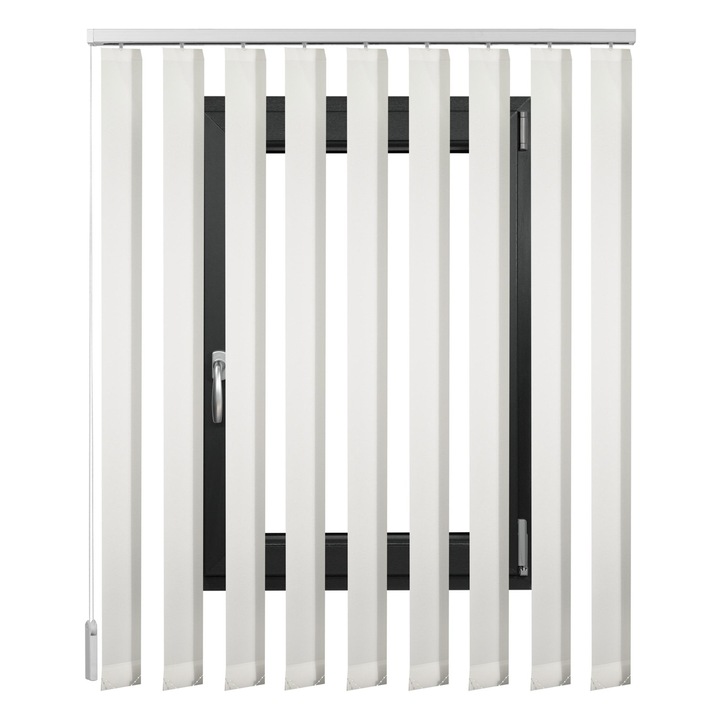 Jaluzele Verticale Textile, Vanessa, Alb, L 220 cm X H 170 cm, MC&A