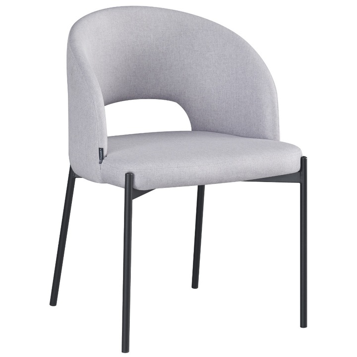 ExitoDesign SIENA kárpitozott szék, szürke, fém, kompakt méretek