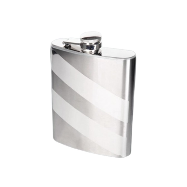 Бутилка от неръждаема стомана 8 oz, Gentelo, сребриста, 13.5x9cm