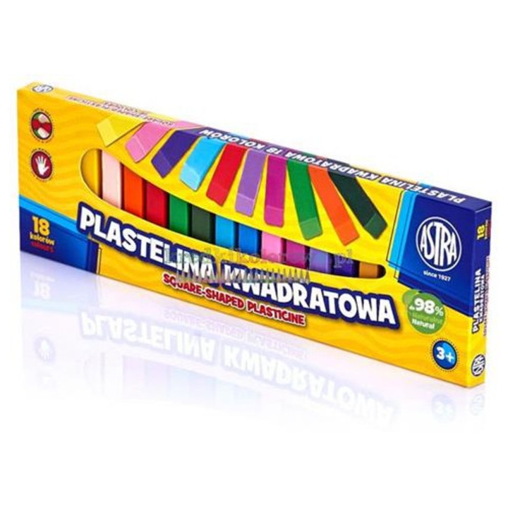 ASTRA modellezőpaszta készlet 18 színű, újrafelhasználható, könnyen formázható