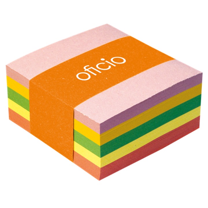 Цветни лепящи листчета Oficio 85x85x35 мм