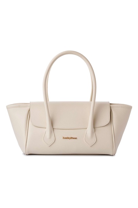 Lucky Bees, Fedőlapos műbőr válltáska, Krémszín