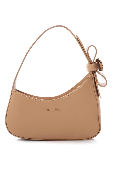 Lucky Bees, Чанта от еко кожа с лого, Камел