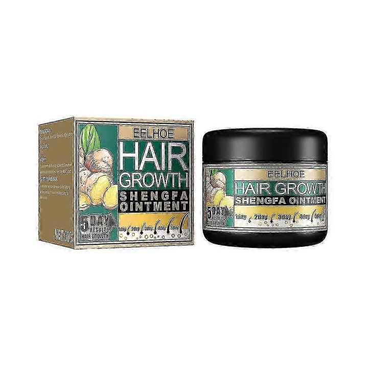 Crema de ingrijire a parului, 30g, cu ulei de ghimbir, ulei de jojoba, ulei de vitamina E, ulei de musetel, 4x4x3.5cm