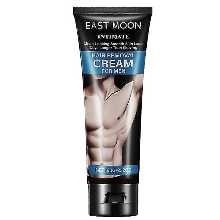 Crema depilatoare pentru barbati, fara durere, pentru zone intime, EAST MOON, 24 ore hidratare