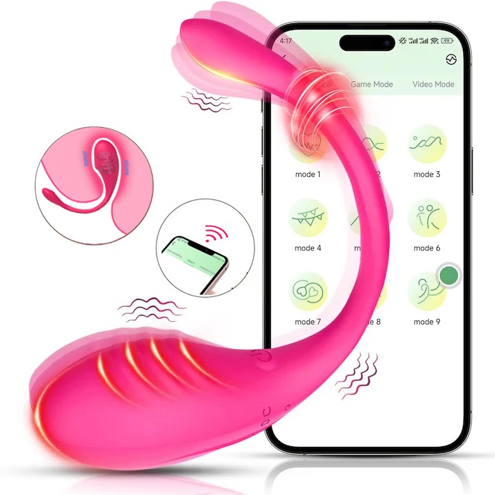 Вибратор, розов, силикон, презареждащ се, 10 режима