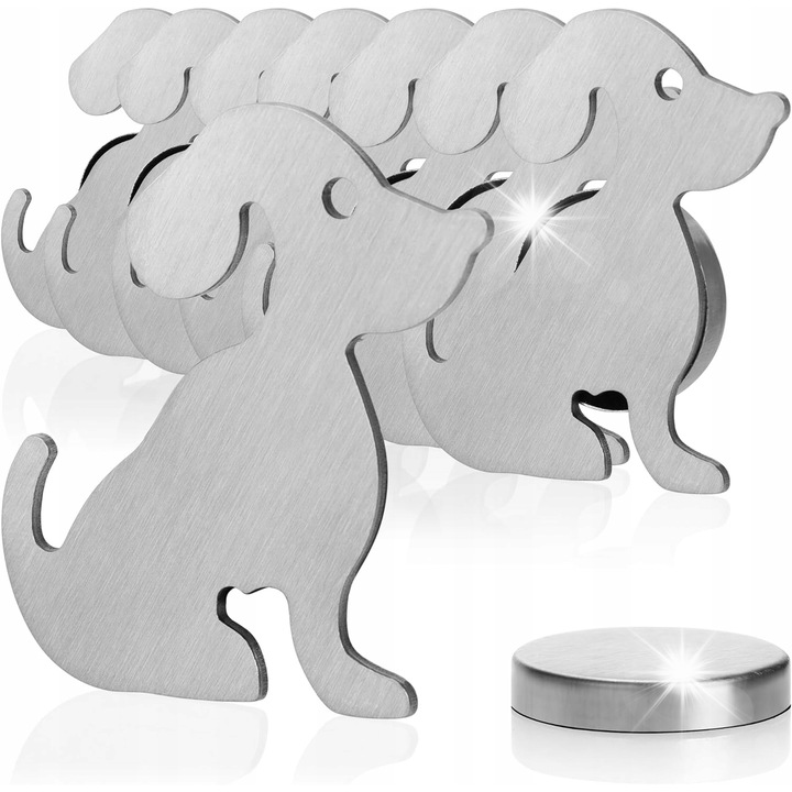 Комплект 8 тежести за маса, от неръждаема стомана, сребристи