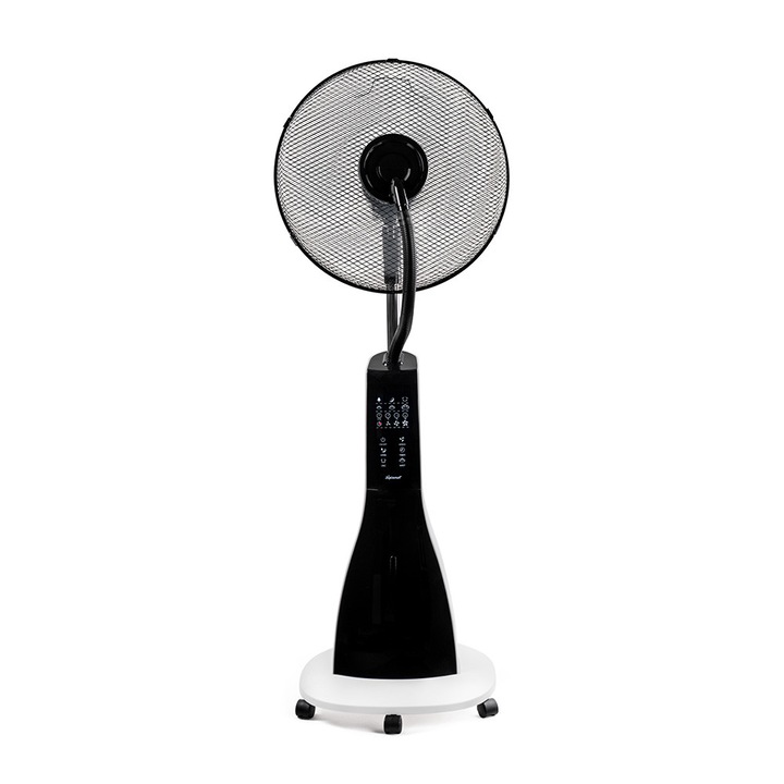 Ventilator cu vapori de apa Diplomat DX-66, 16", 90W, 3 trepte, Temporizator, Rezervor 3L, Panou LED, Negru/Alb
