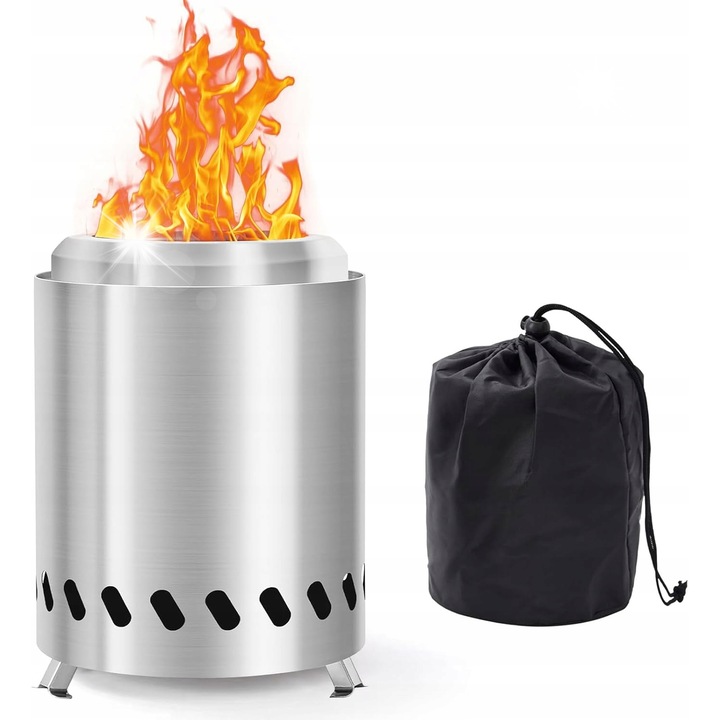 Hordozható rozsdamentes acél kerti grill, 20x14cm, füstmentes, könnyen tisztítható