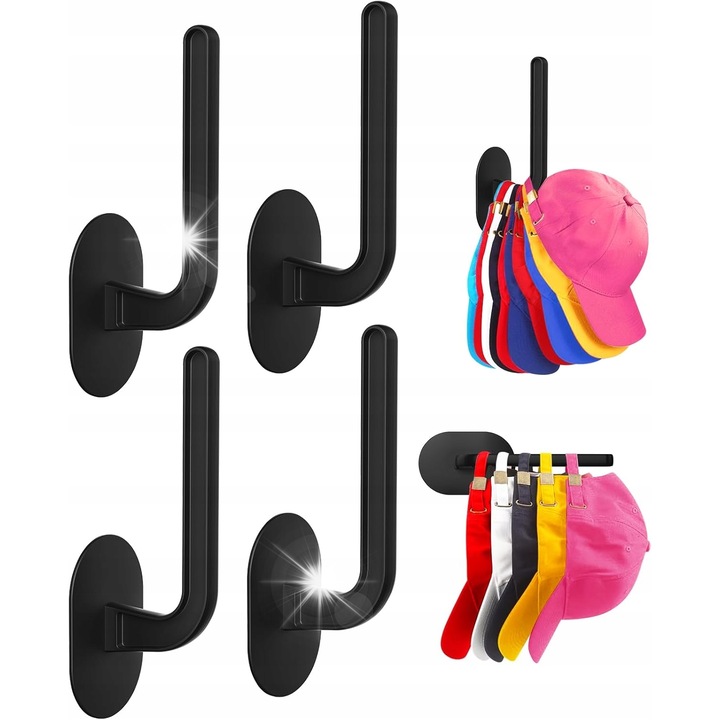 Самозалепващи се държачи 4бр за кухня и баня, акрилен материал, монтаж без пробиване