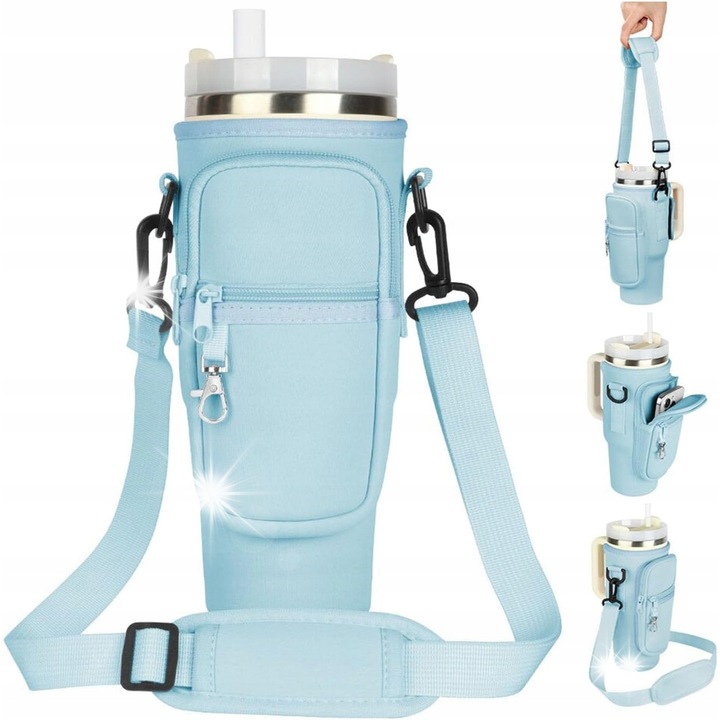 Hűtőtáska, ZUYIST, kék, szabványos méretek, pohár tartozékkészlet