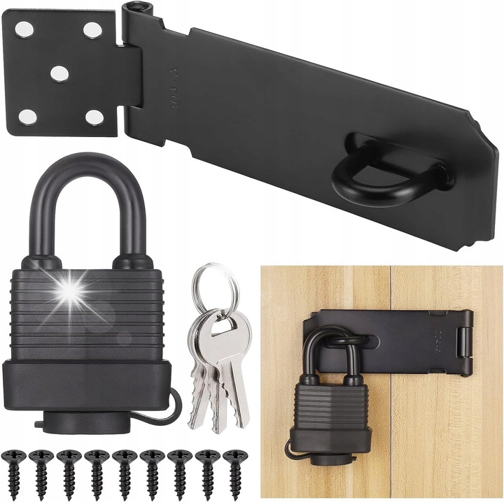 Резе от неръждаема стомана, комплект с катинар и винтове, универсална употреба, устойчив на атмосферни влияния