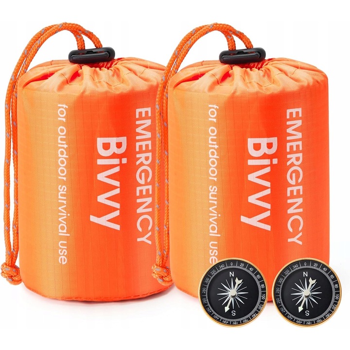 Спален чувал за къмпинг, Бивачен чувал, Оранжев