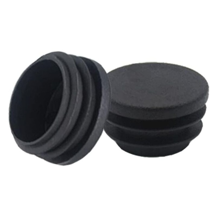 Capace pentru picioare de scaun, 25mm, set de 50 bucati, design rotund, material polietilena, culoare neagra