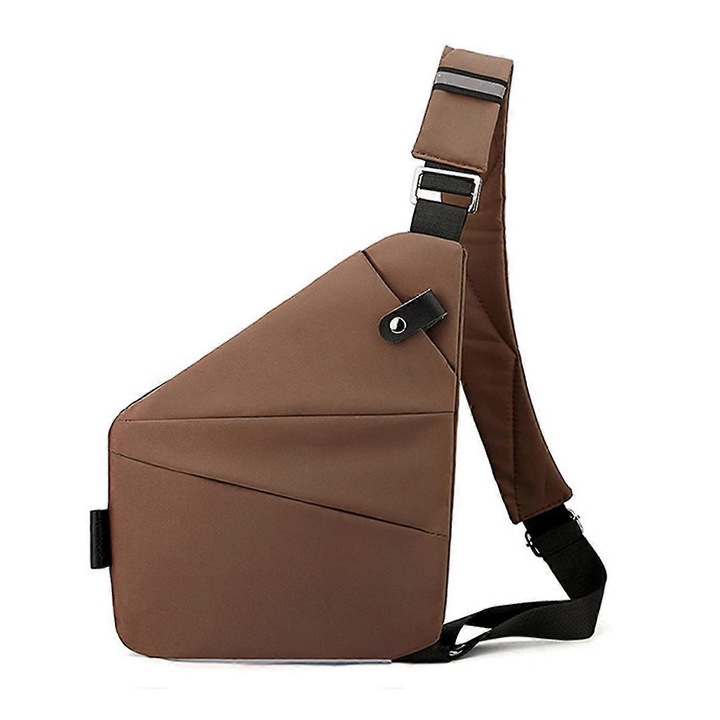 Személyre szabott alkalmi válltáska, Oxford anyagból, lopásgátló, barna