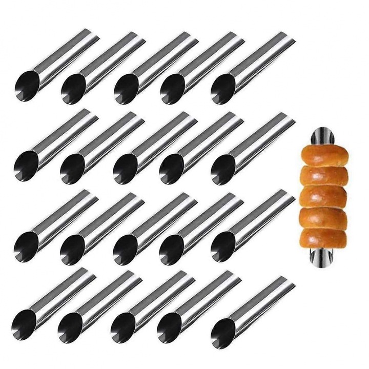 Set 15 tigai de copt din otel inoxidabil, 12.7x2.5cm, pentru produse de patiserie