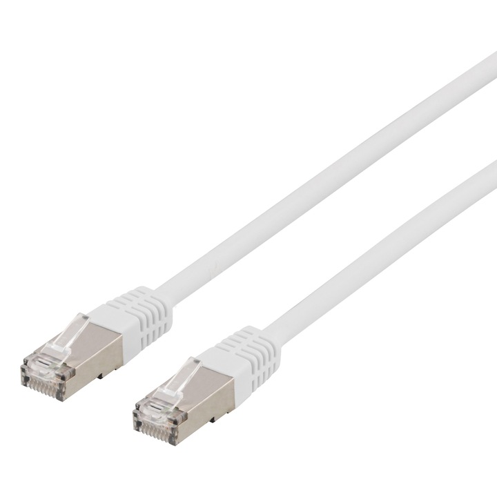 U/FTP Cat6a patch kábel, 5m, fehér