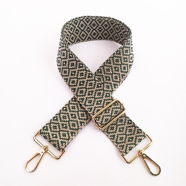 Curea ajustabila pentru geanta, verde, latime mare