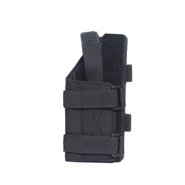 Geanta tactica din nylon, sistem MOLLE, curele ajustabile, 20x10x4cm, neagra