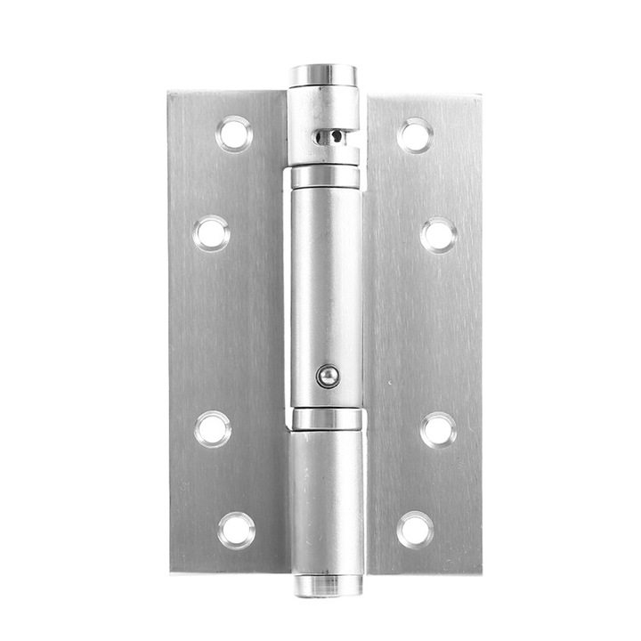 Hidraulikus ajtópántok, 2 darabos készlet, önzáró, állítható záródási sebesség, ezüst, méretek 12.5x8.2x2.7cm, 13.5x8.2x2.7cm