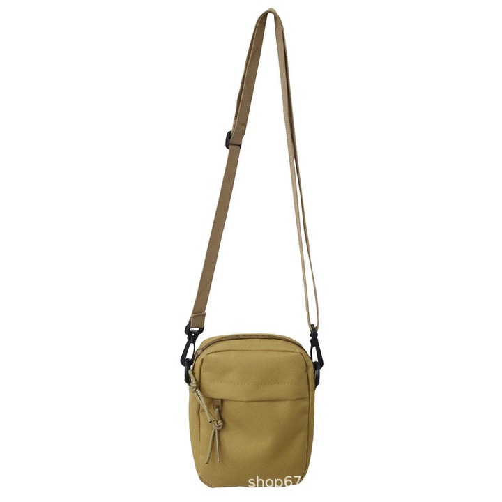 Nylon crossbody táska, khaki, 14x20x5cm