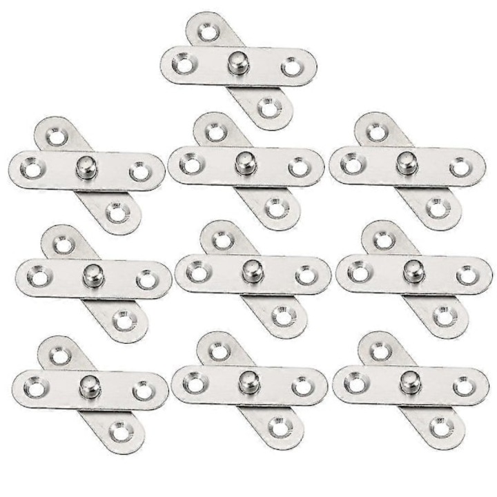 10 darab 360 fokos rozsdamentes acél forgó zsanér kültéri ajtókhoz és szekrényekhez, 2 mm vastagságú