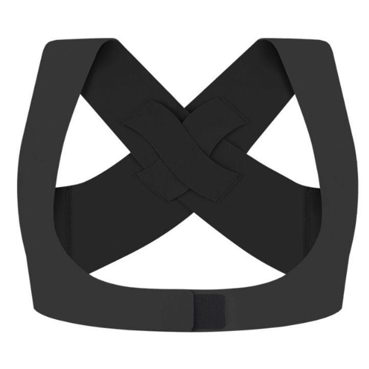 Curea corectoare pentru postura, neagra, marime S, material tricotat