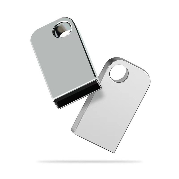 Memorie USB 3.0, argintie, dimensiuni 2.3x1.2x0.45cm, transfer bidirectional, set 1 buc.