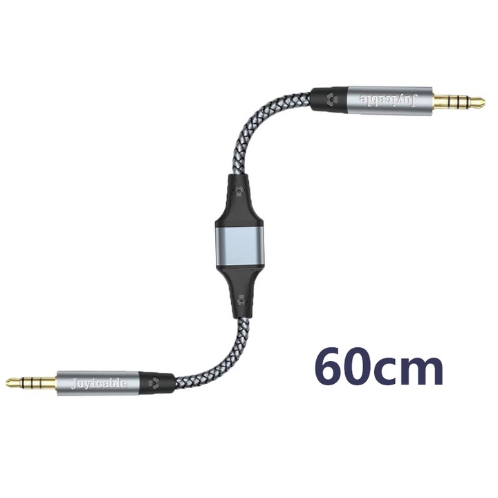 Kétirányú felvevő kábel, 3.5mm, 60cm, adapterrel