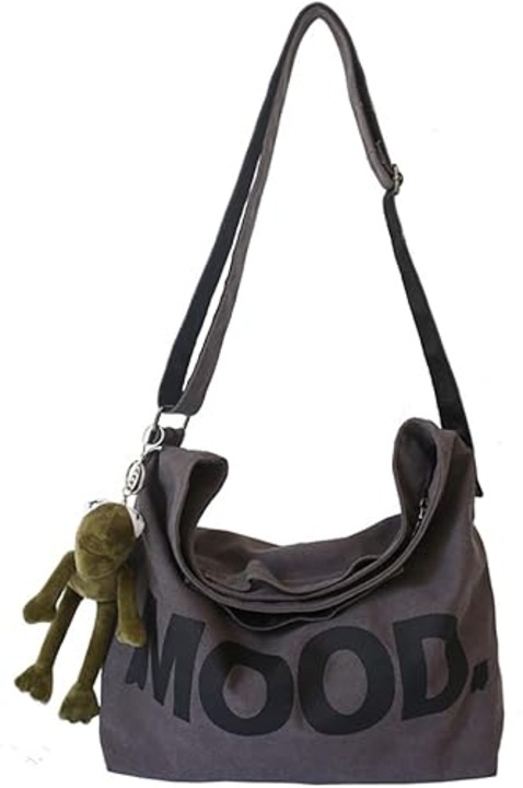 Geanta de umar din canvas, model vintage, 42.9x10.9x33cm