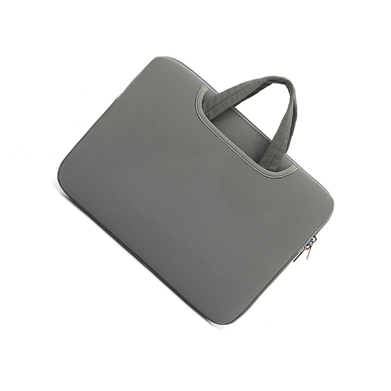 Husa pentru laptop din polyester cu spuma, rezistenta la apa si socuri, cu maner MIHX-81100518, gri, 17 inch (44 x 33 x 2 cm)