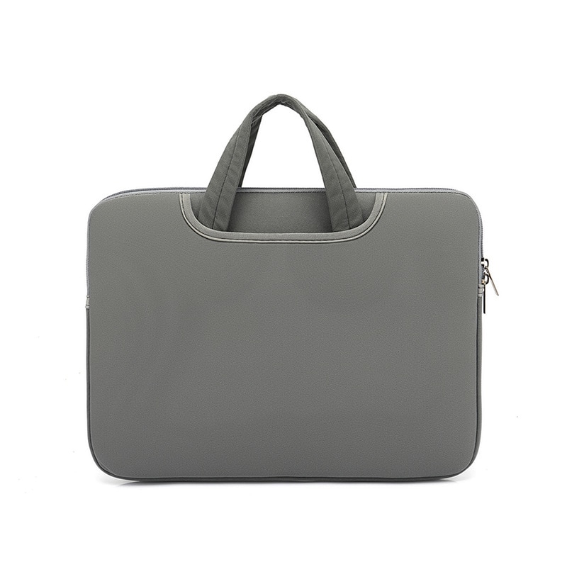 Husa pentru laptop din polyester cu spuma, rezistenta la apa si socuri, cu maner MIHX-81100518, gri, 17 inch (44 x 33 x 2 cm)