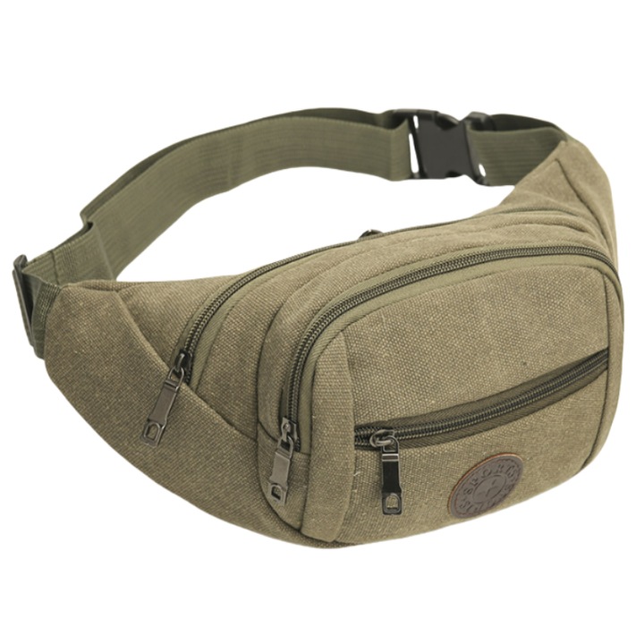 Többfunkciós Oxford övtáska, nagy kapacitású, levélszín, 33x13x17cm