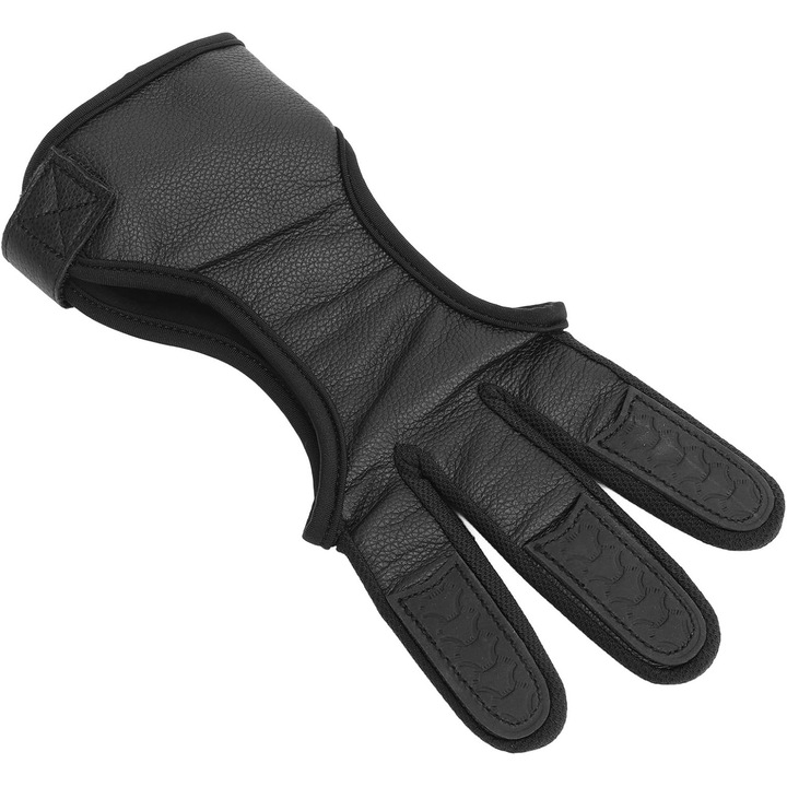 Manusi sport, manusi de protectie pentru arcuri din piele de cerb, ajustabile, cu varfuri ingrosate, pentru arc recurve si compound