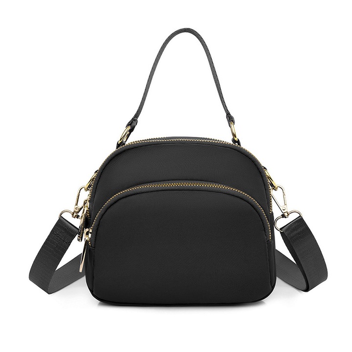 Mini crossbody táska, multifunkcionális kialakítás, vízálló, 20x16x8cm, fekete