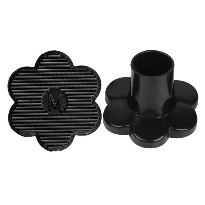 Protectii pentru tocuri, set de 5 perechi, design floral, negru, dimensiuni variate