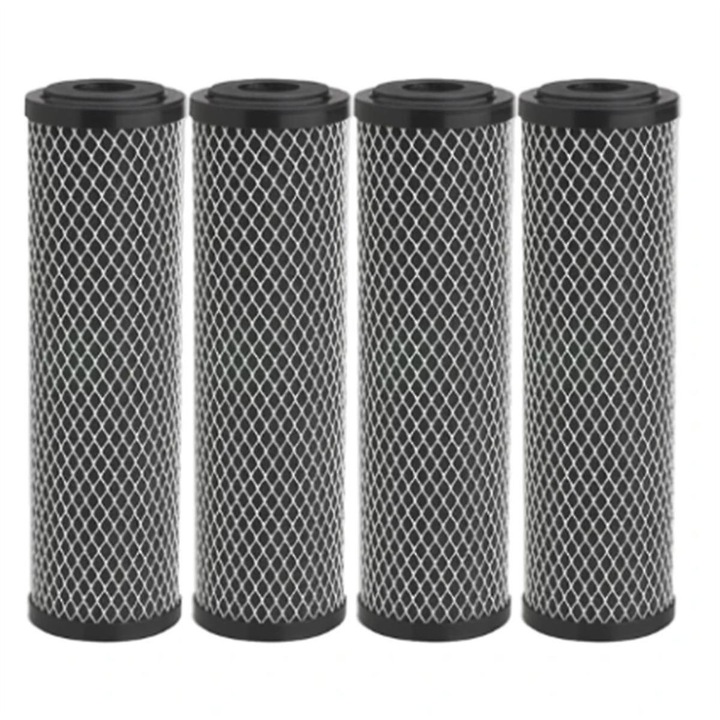 Set 4 filtre de apa din carbon, 10 inch, pentru eliminarea sedimentelor si mirosurilor