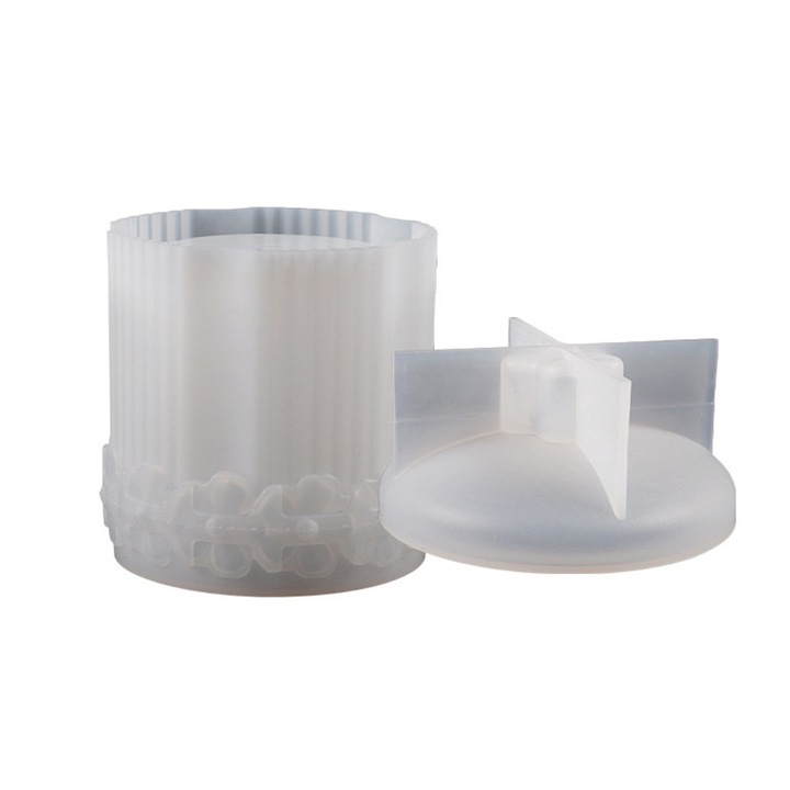 Set matrite din silicon pentru ghivece, 8.7x4.4cm si 9.5x9.1cm, multicolor